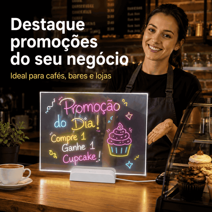 Lousa Mágica LED USB - Escreva, Apague e Crie!