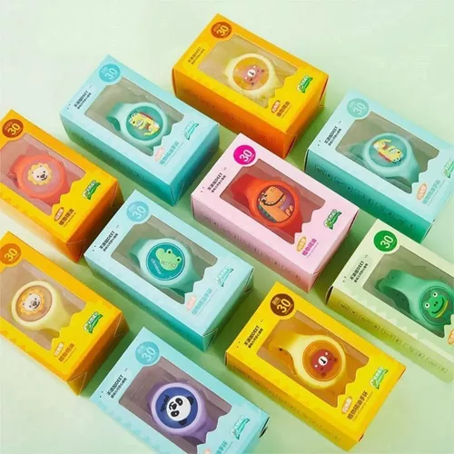 Relógio MENINO Infantil Anti Mosquito Repelente Figurinhas