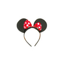 Fantasia Infantil Vestido Minnie Minie vermelha com Arquinho e Tiara Carnaval
