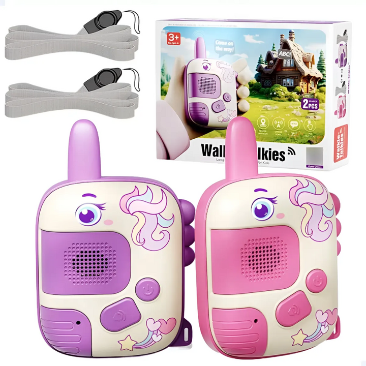 Kit 2 Brinquedo Educacional Walkie-talkie Rádio Comunicador Poney