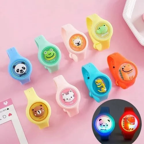 Relógio MENINO Infantil Anti Mosquito Repelente Figurinhas