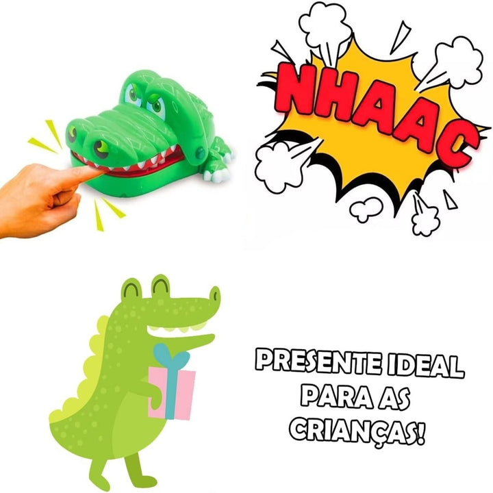Brinquedo Infantil Jacaré Morde Dedo Crocodilo Dentista pegadinha