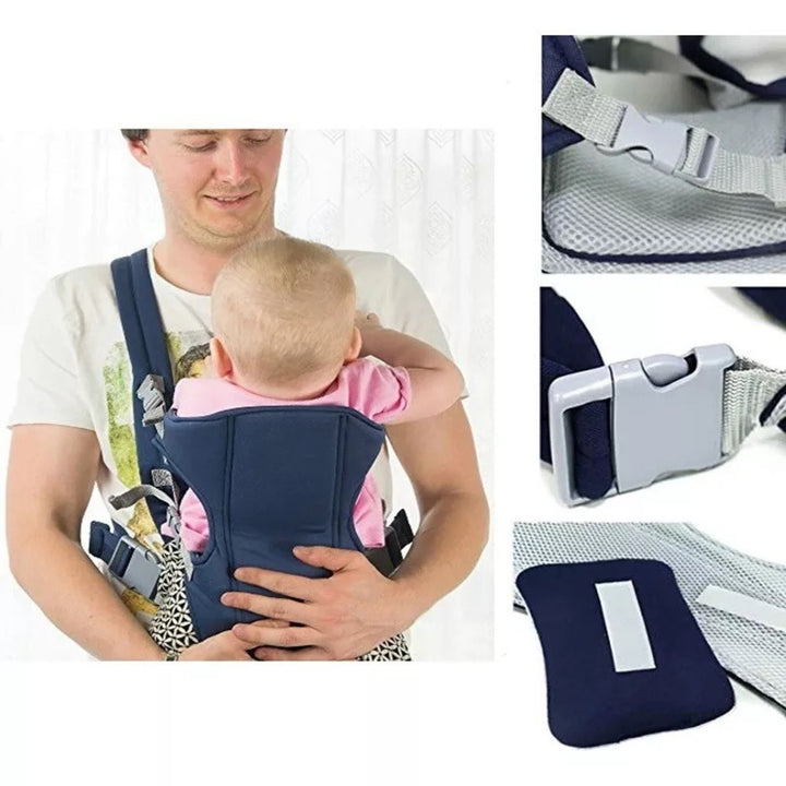 Bolsa Ergonômica para Bebê 3 em 1 Canguru Azul