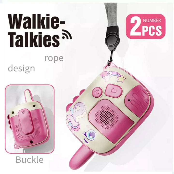 Kit 2 Brinquedo Educacional Walkie-talkie Rádio Comunicador Poney