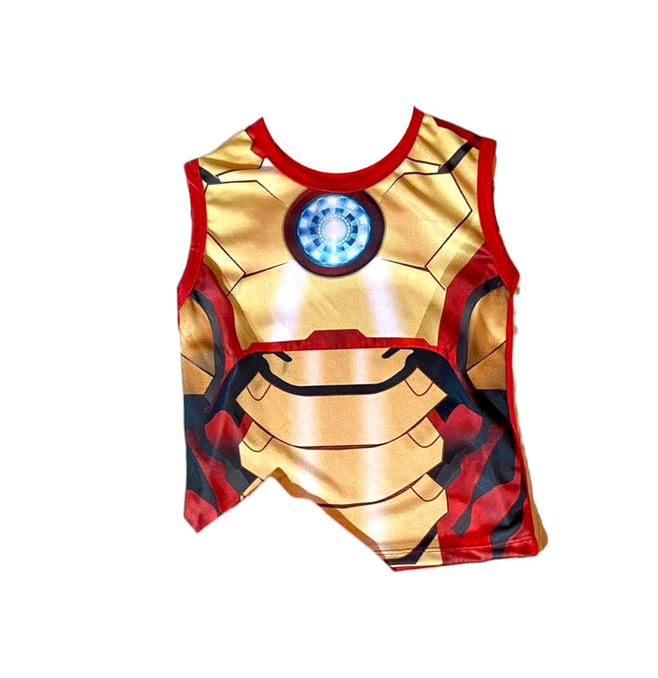 Roupa Infantil Fantasia Homem De Ferro com Mascara Carnaval