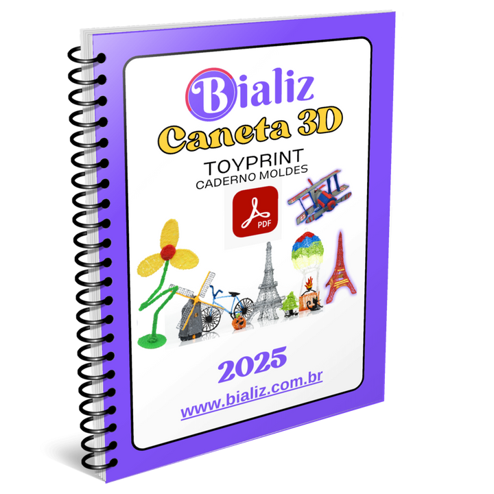 Moldes PDF Caneta Toyprint 3D  - Bializ