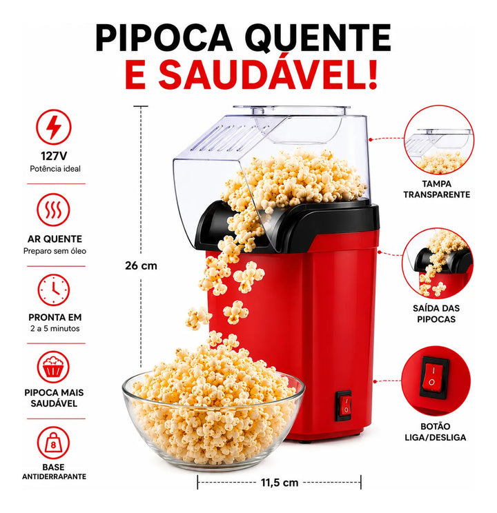 Pipoqueira Cinema em Casa – Sem Óleo 1200W-127v