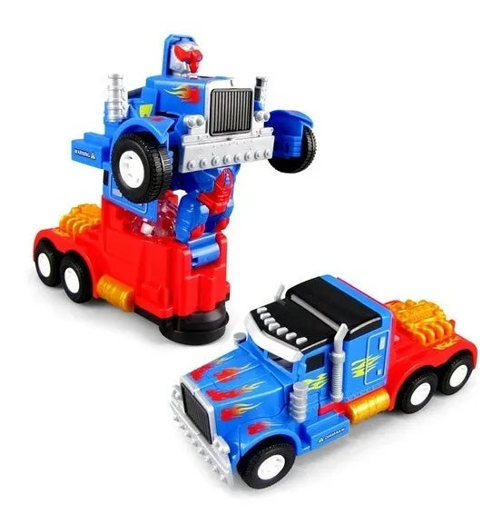 Caminhão Robô Transformers Brinquedo Infantil Com Led e Som