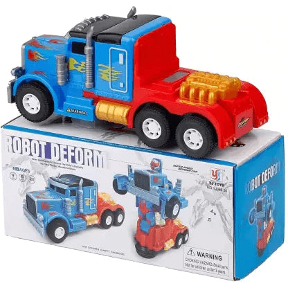Caminhão Robô Transformers Brinquedo Infantil Com Led e Som