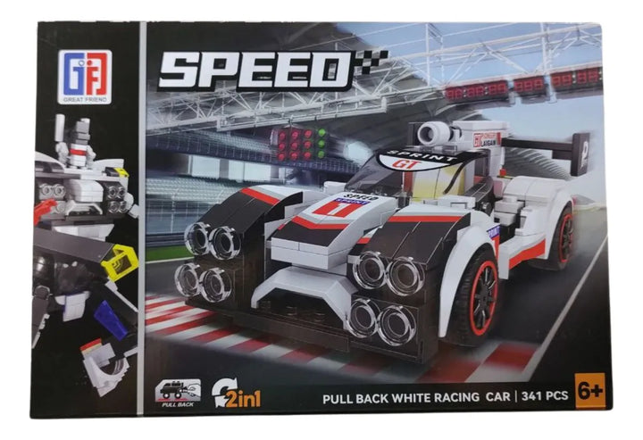 Ultra Speed Carro ou Robô Transformers 341 Peças de montar 2 em 1