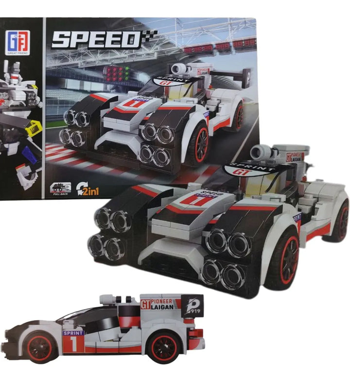 Ultra Speed Carro ou Robô Transformers 341 Peças de montar 2 em 1