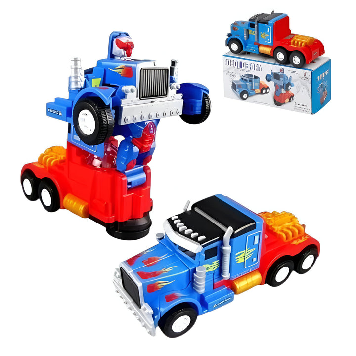 Caminhão Robô Transformers Brinquedo Infantil Com Led e Som