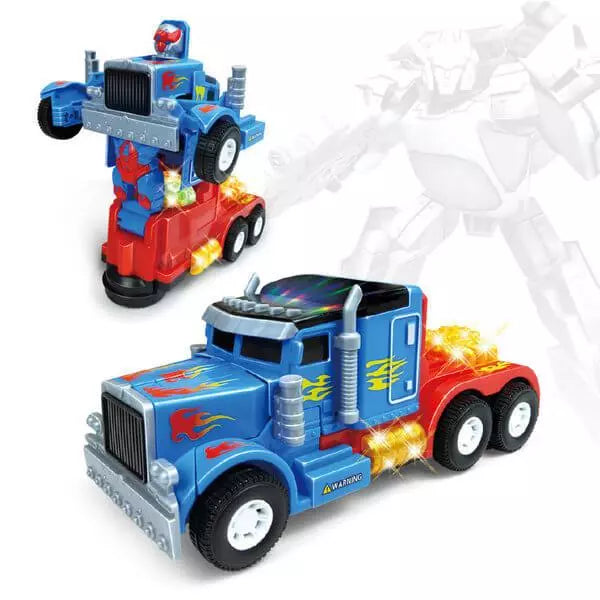 Caminhão Robô Transformers Brinquedo Infantil Com Led e Som