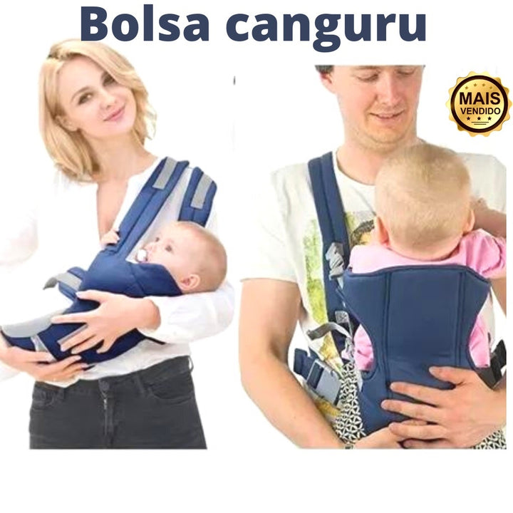 Suporte Baby Canguru Para Bebe Azul