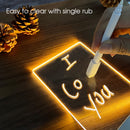 Placa Led Usb De Nota Mensagem Criativo Com caneta Decoração