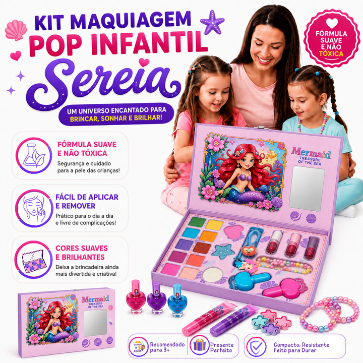 Kit Maquiagem Sereia