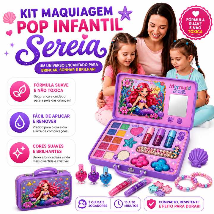 Kit Maquiagem Sereia