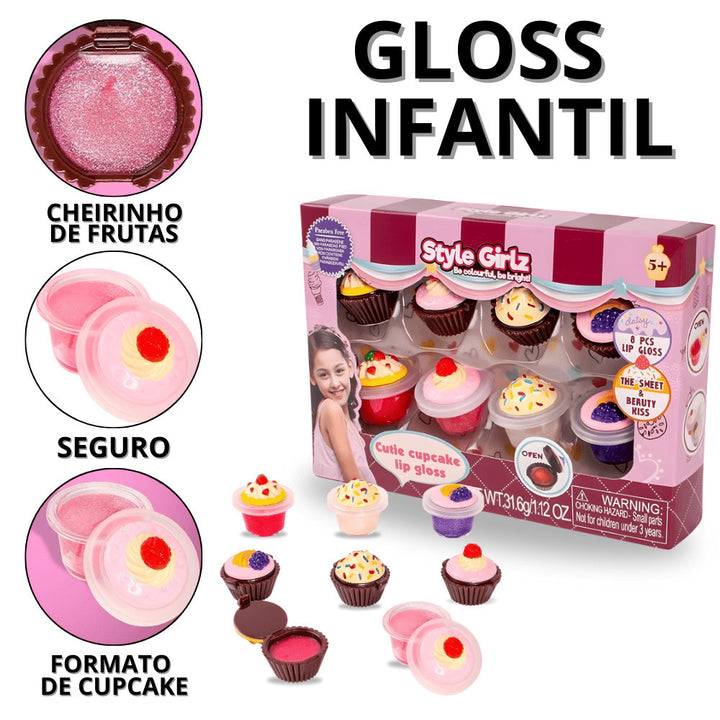Glos Labial Infantil Lip Gloss Make De Criança Maquiagens