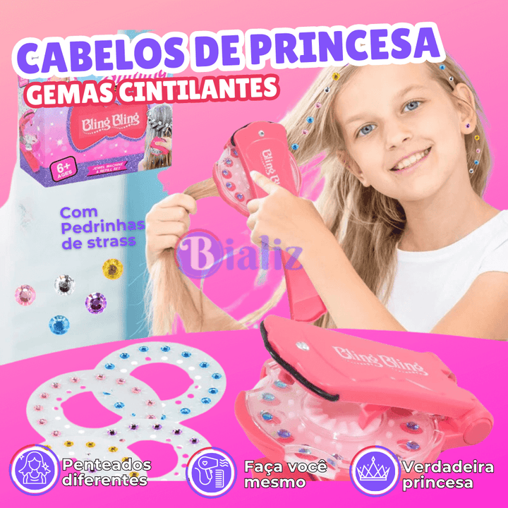 Kit cabelo de Princesa - Gemas Cintilantes - Bializ