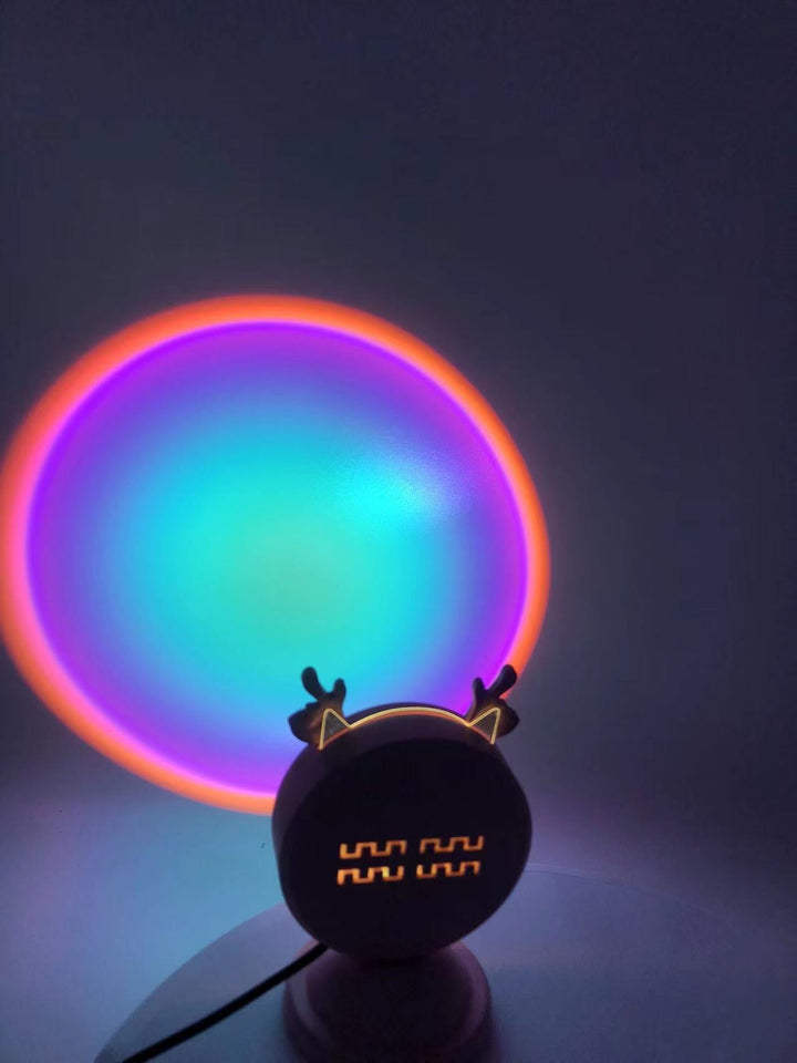 Mini gatinho projetor de luz USB do chão ao teto - Bializ