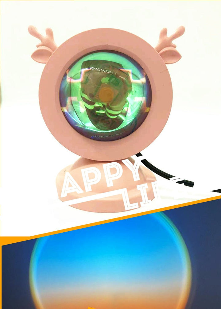 Mini gatinho projetor de luz USB do chão ao teto - Bializ