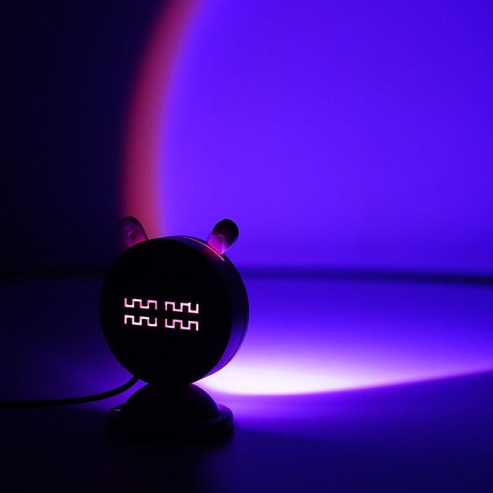 Mini gatinho projetor de luz USB do chão ao teto - Bializ