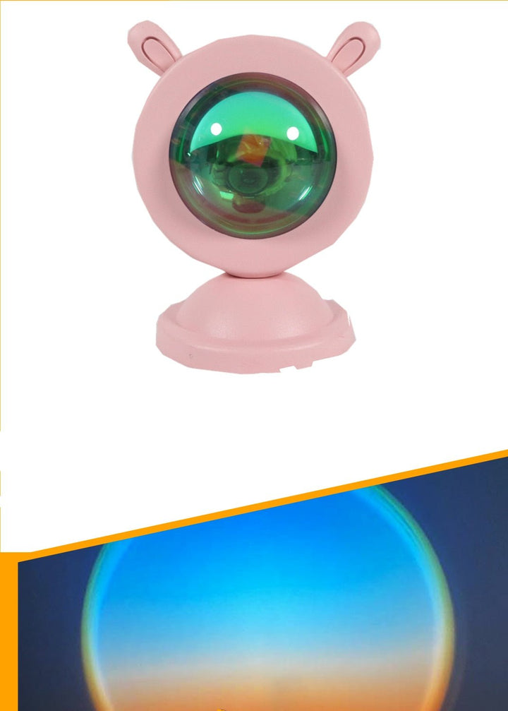 Mini gatinho projetor de luz USB do chão ao teto - Bializ