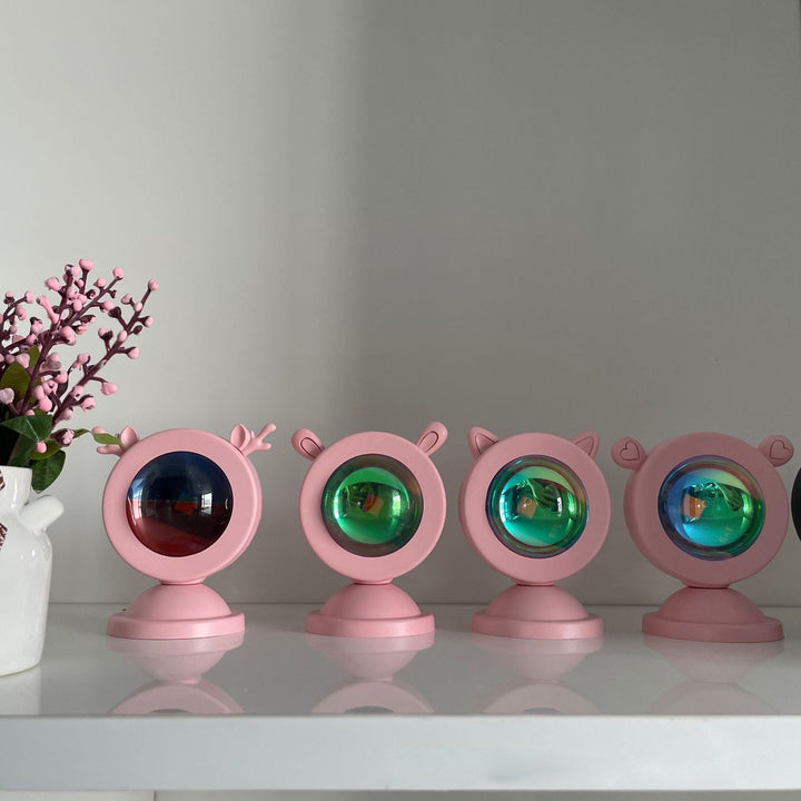 Mini gatinho projetor de luz USB do chão ao teto - Bializ