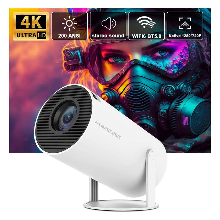 Mini Projetor Portátil 4k Android Full Hd Smart Wifi Cinema - Bializ